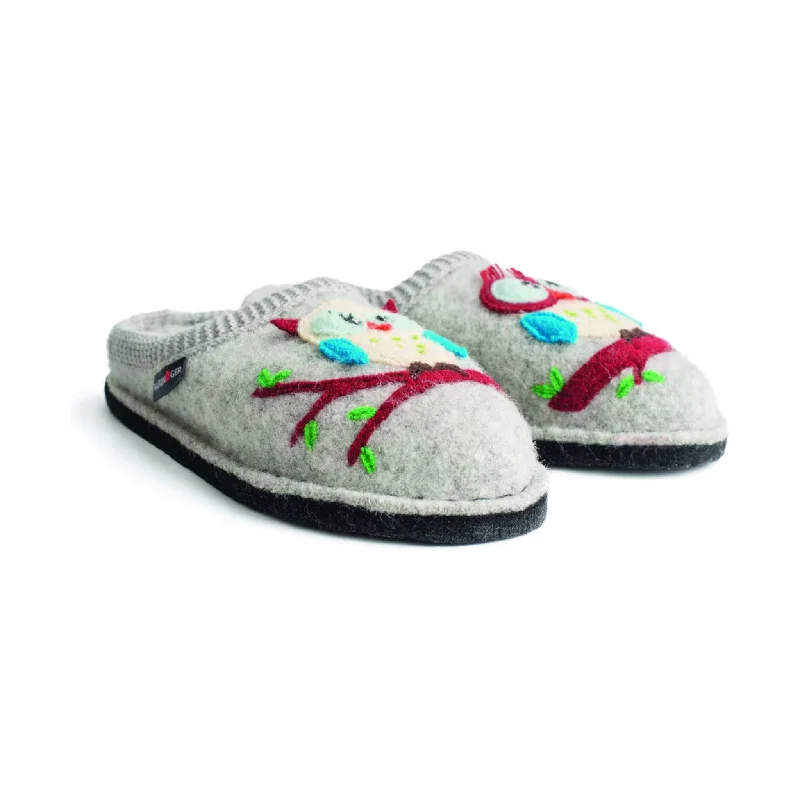 City Chic Haflinger Olivia Slippers - Grey