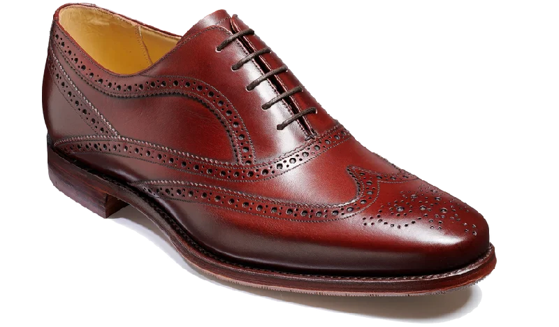 Urban Trends Barker Turing Brogue Shoe - Cherry Calf
