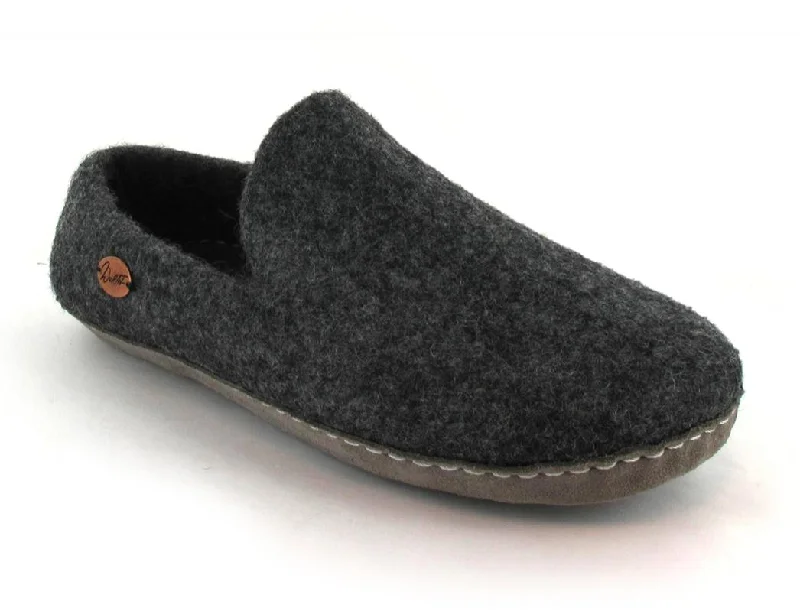 Graceful Poise WoolFit® felt Moccasins for Men with wide Feet, graphite