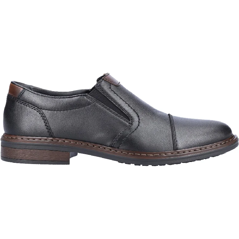 Exotic Prints Men's Rieker 17659-00 Dustin Schwarz/Kastanie Leather