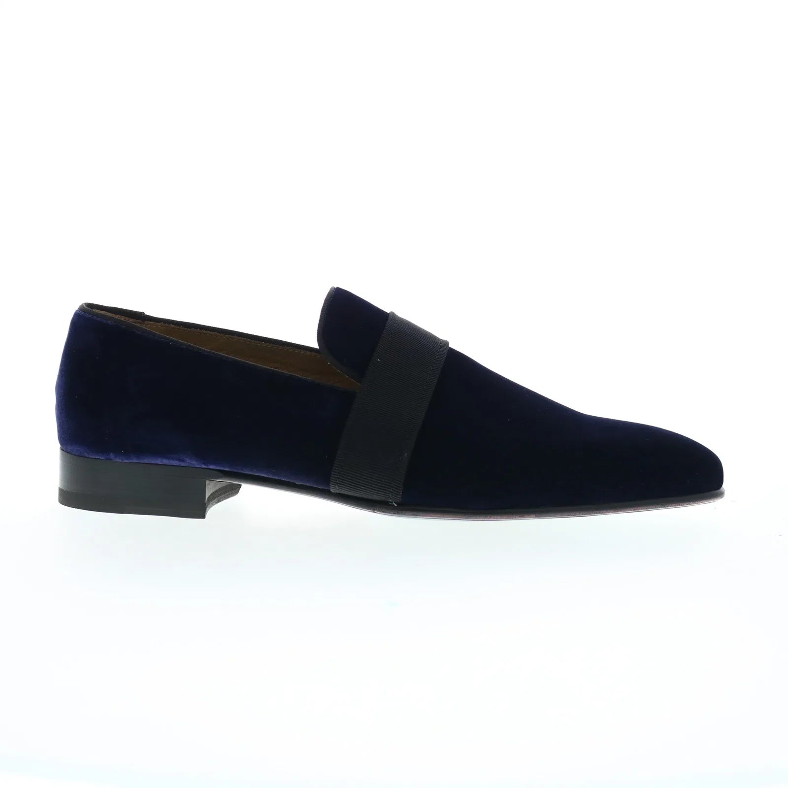 Elegant Statement Pastori by Di Bianco Galba Velvet Mens Blue Loafers & Slip Ons Casual Shoes