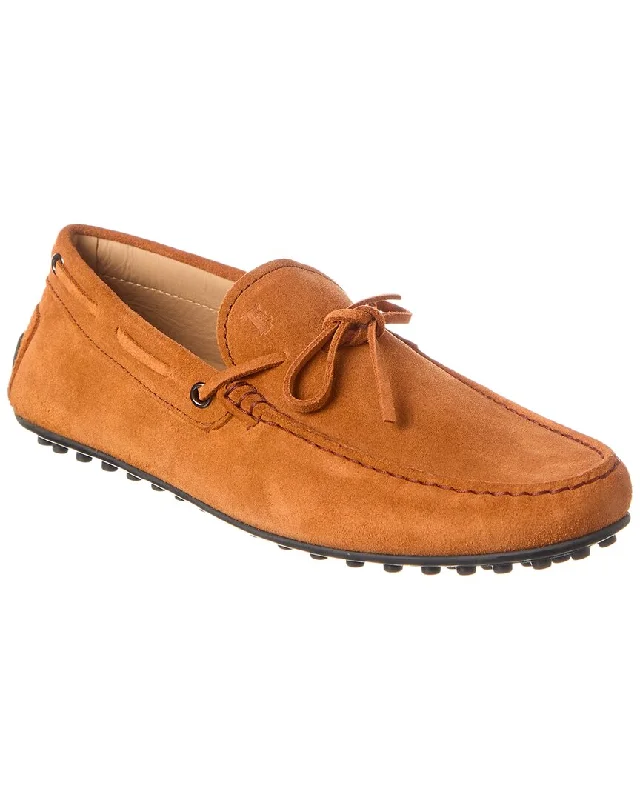 Sleek Sophistication TOD’s Laccetto City Gommino Suede Loafer
