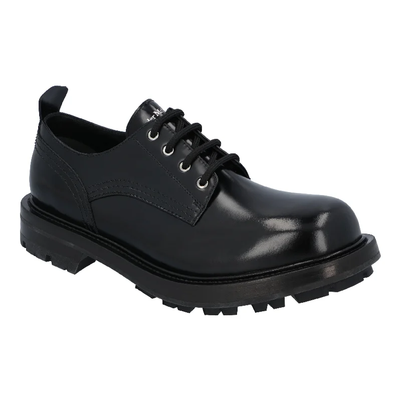 Fashion Enthusiast Alexander McQueen Ridged Sole Lace-Up 'Black'
