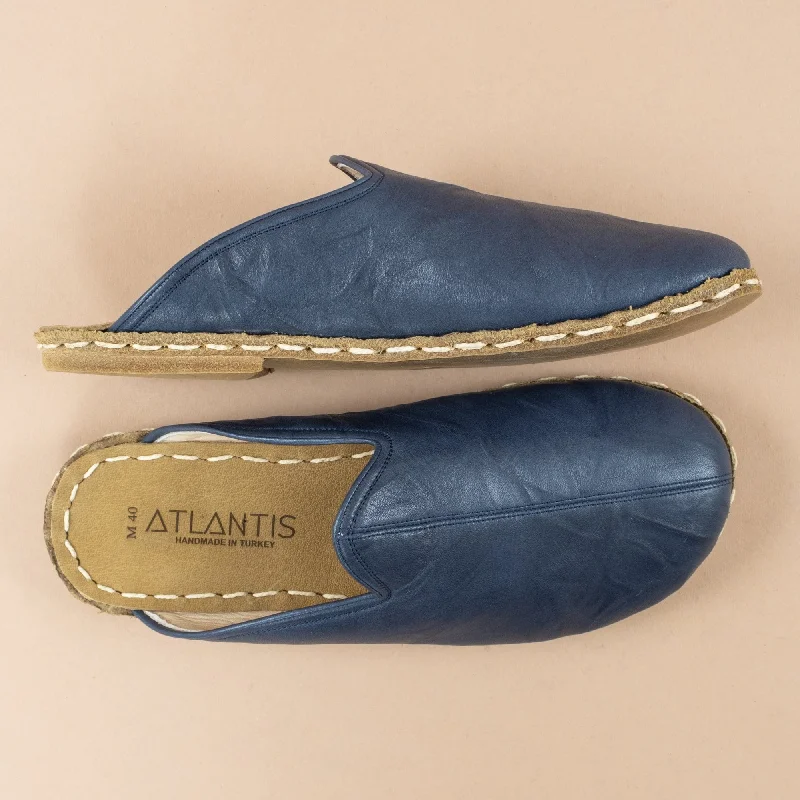 Artistic Flair Men's Navy Barefoot Slippers