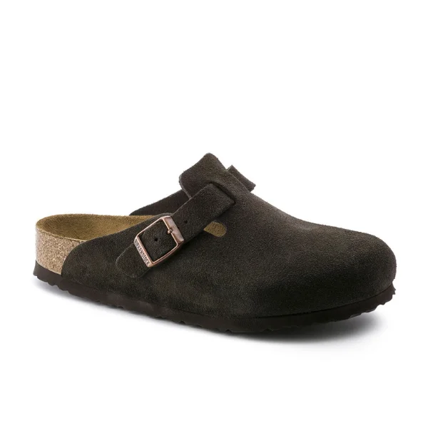 Distinctive Patterns Birkenstock Men's Boston Soft Footbed Mocha