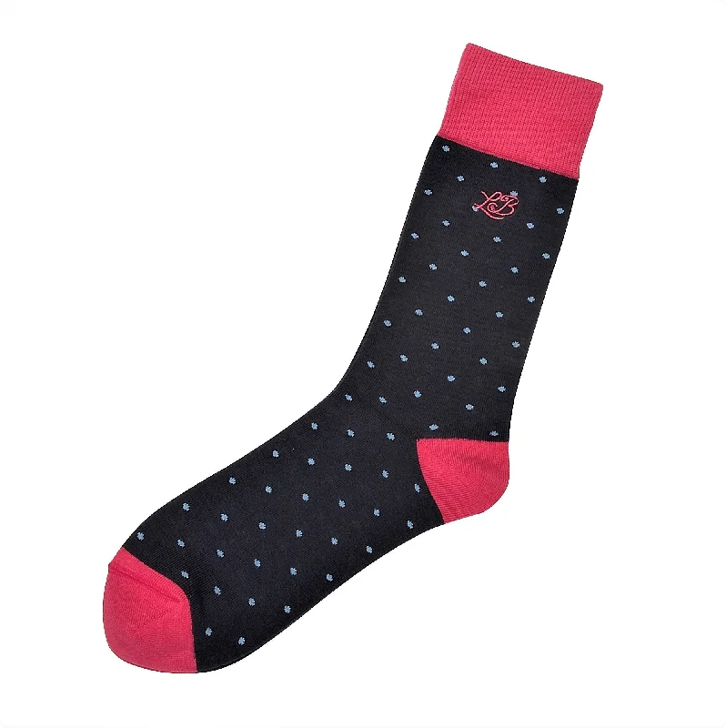 Subdued Elegance Spot Socks Navy