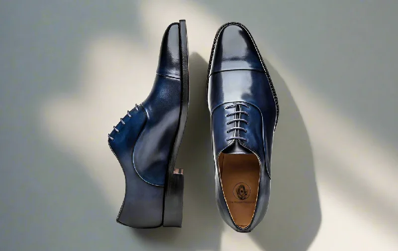 Signature Look Bailey Navy Blue Patina Oxford