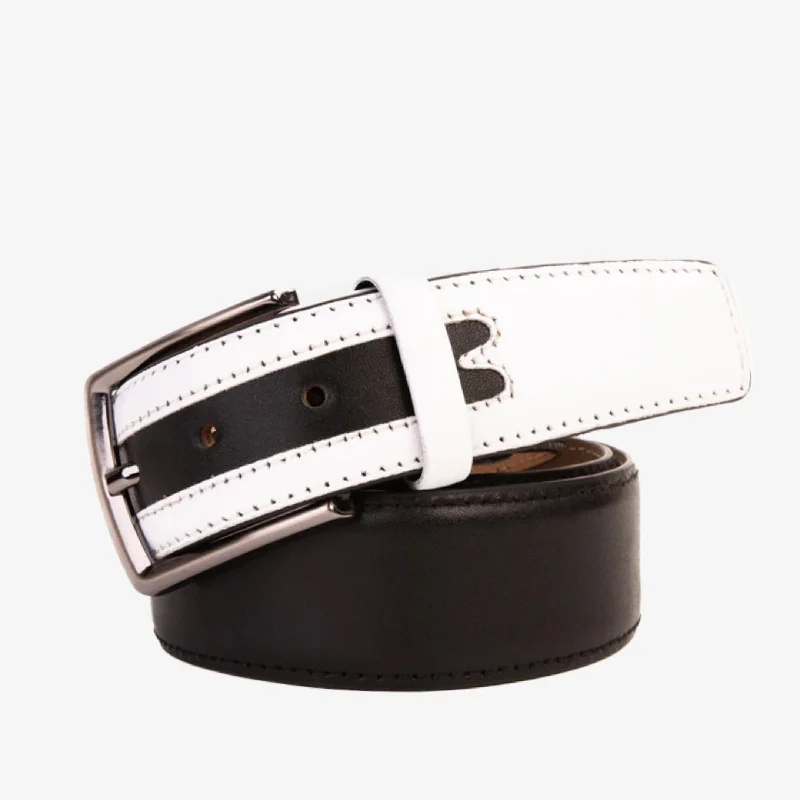 Artisanal Quality The Neiva Black/White Leather Belt
