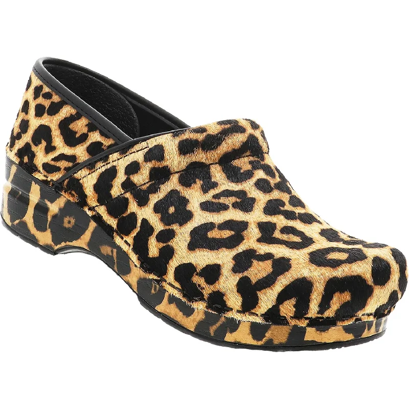 Regal Look Women's Dansko Professional Clog Leopard Print Haircalf