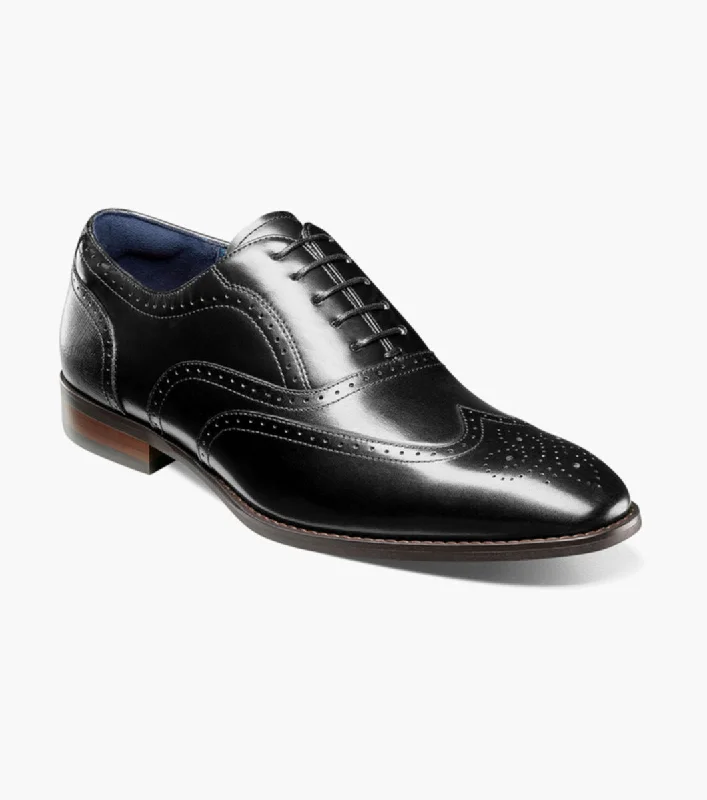 Statement Elegance Stacy Adams KAINE  Wingtip Oxford - Black