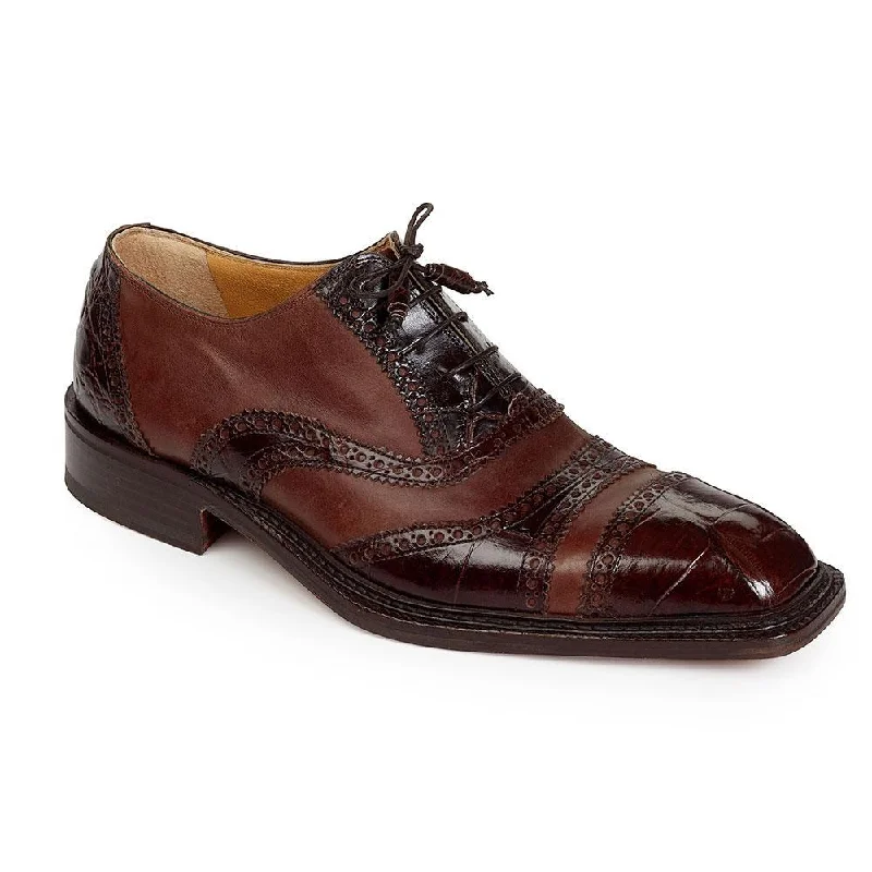 Parisian Charm Mauri Men's Shoes Dress Svevo Alligator / Calf Brown Oxfords 4714 (MA3017) Parisian Charm Mauri Men's Shoes Dress Svevo Alligator / Calf Brown Oxfords 4714 (MA3017)