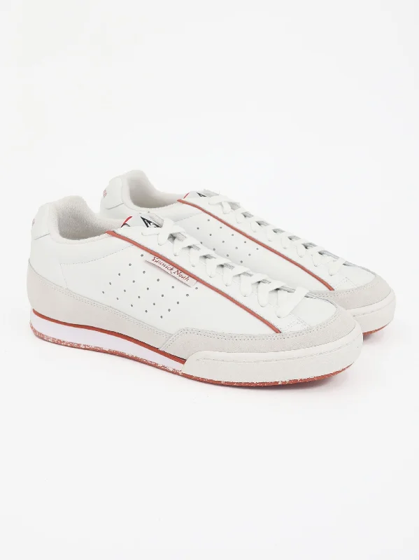 Couture Inspired Men's Textured Sneakers,White