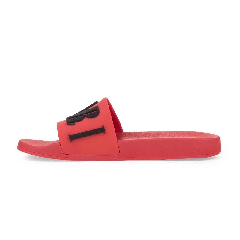 Artisanal Quality LOGO POOL RED BLACK POOL SLIDES