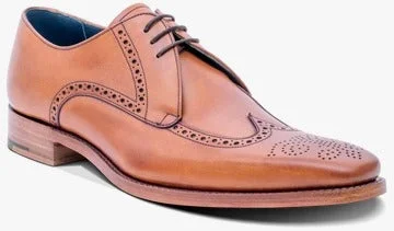Seasonal Trend Barker Spike Derby Brogue Shoe - Antique Rosewood Calf