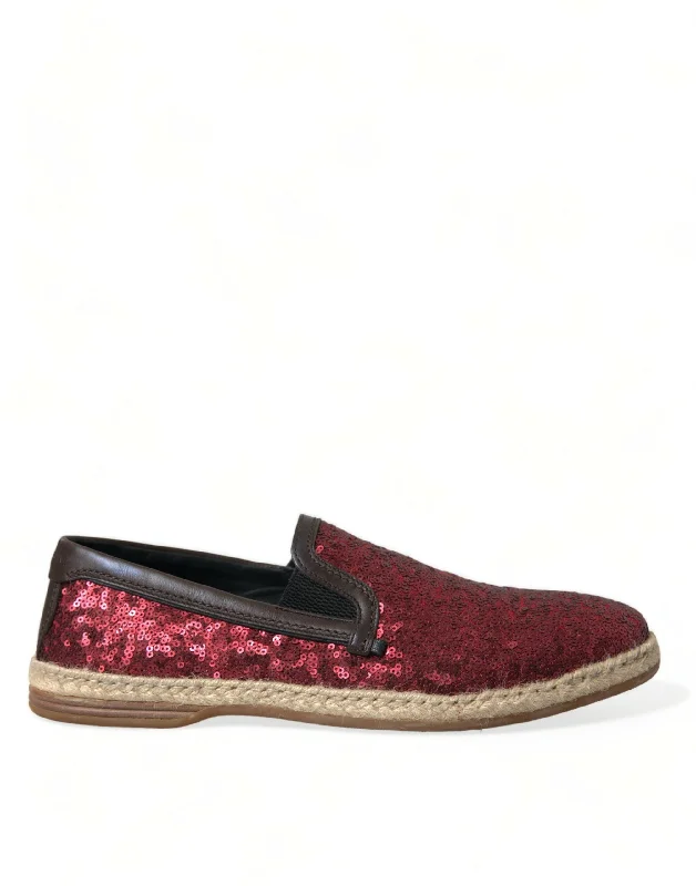 Edgy Look Dolce & Gabbana  Sequined Leather Men's Loafers