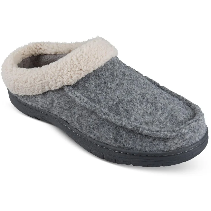 Glamorous Details Haggar Mens Faux Fur Slip On Loafer Slippers