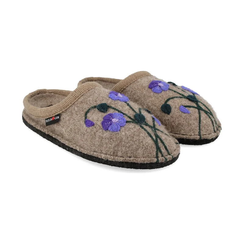 Luxury Statement Haflinger Viola Slippers - Beige