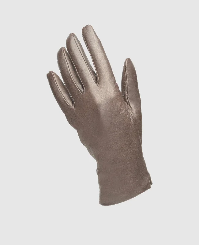 Versatile Glamour Fine leather gloves - Dark Brown