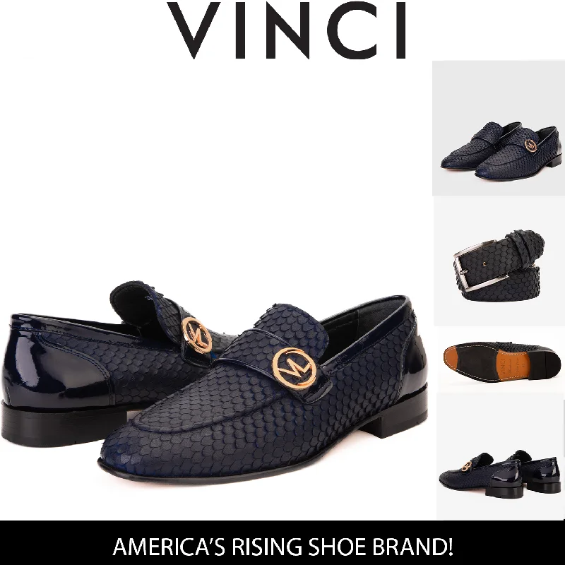 Timeless Beauty The Monarch Navy Blue Leather Men Dress Shoe