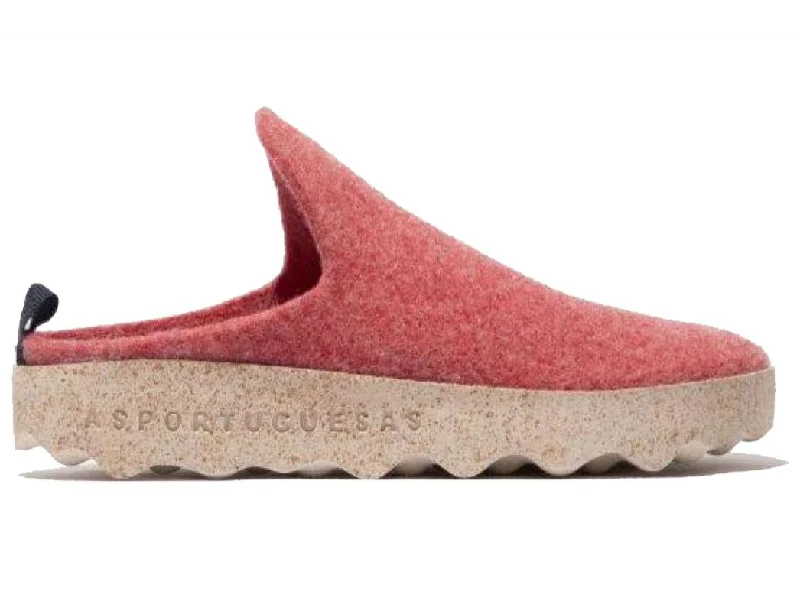 Graceful Poise ASPORTUGUESAS Women Felt Clog 'Come', red