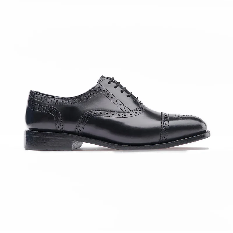 Classy Aesthetic Semi-brogue - Black