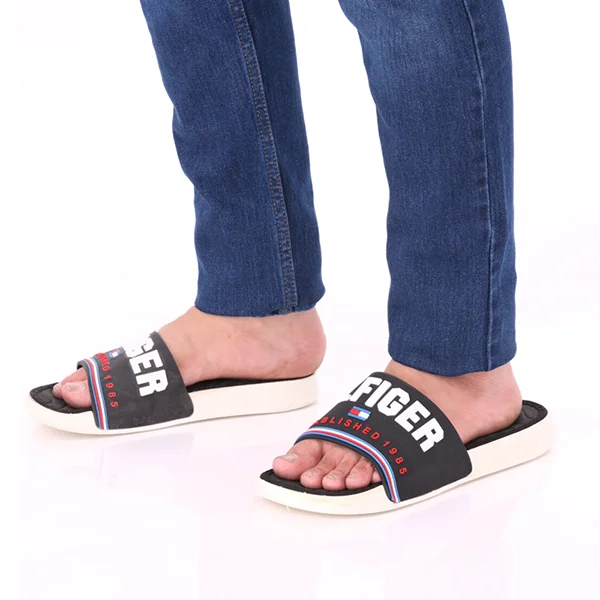 Classic Look Black Soft Slippers for Men
