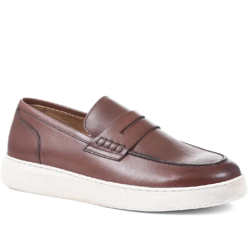 Couture Inspired Sal Leather Slip-on Loafers - SAL / 323 683