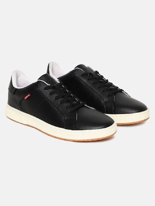 Modern Touch Men's Black Solid Shoes