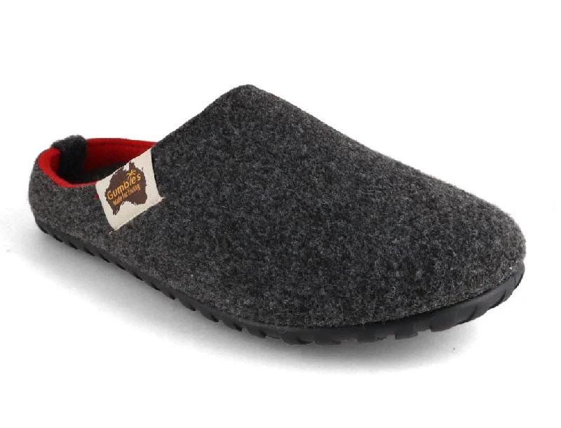 High Impact GUMBIES | Outback Slipper, Charcoal-Red