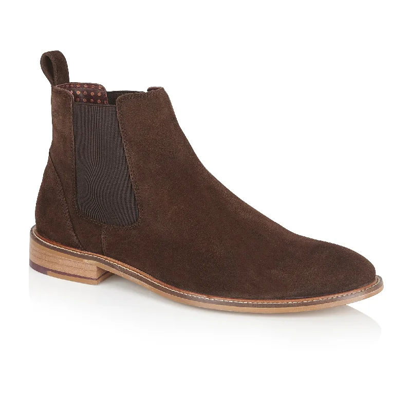 Retro Vibes Hamilton Suede Chelsea Boot Brown