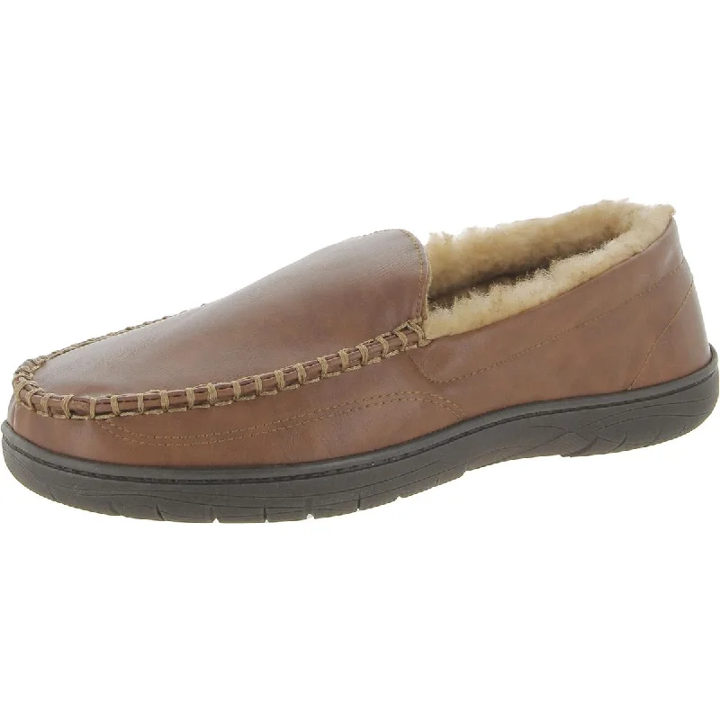 Art Deco Haggar Mens  Venetian Faux Leather Loafer Slippers