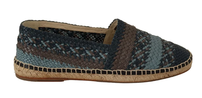 Urban Edge Dolce & Gabbana Elegant Woven Leather Men's Espadrilles
