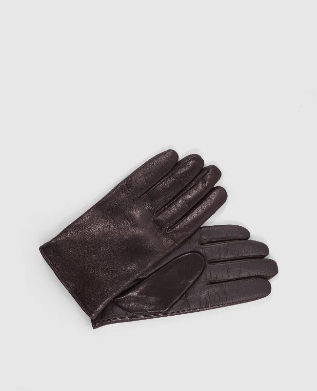 Sleek Sophistication Touchscreen gloves - Dark Brown