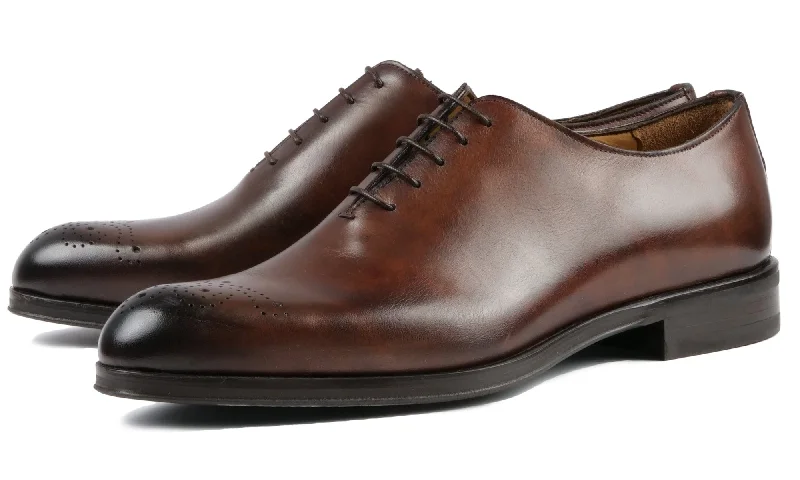Unique Patterns Soho Wholecut Oxford Brogue Brown