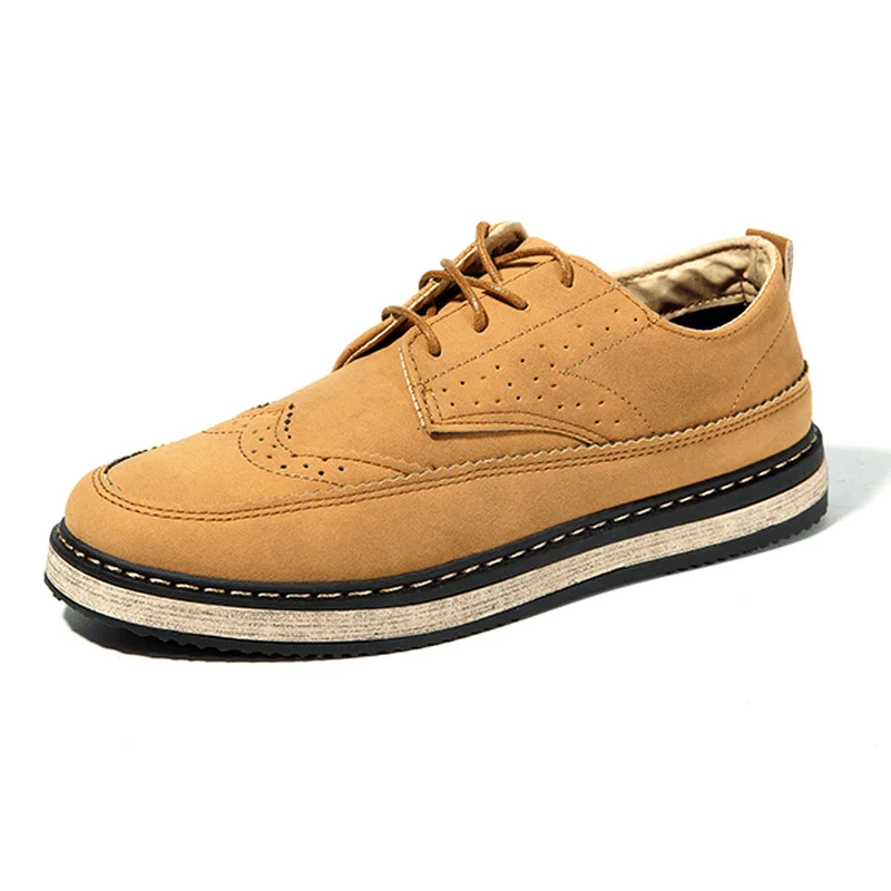 Glam Statement Men Casual Retro British Style Leather Brogue Oxfords Shoes