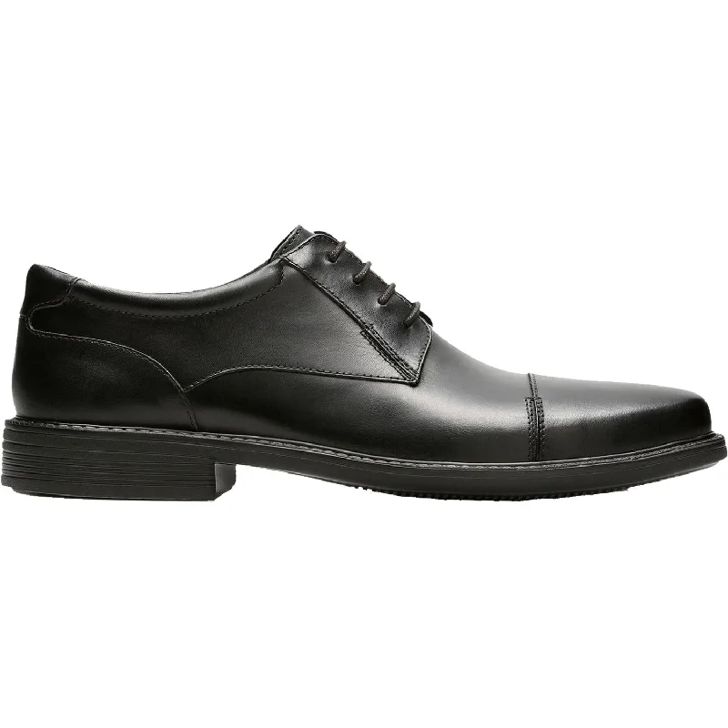 Premium Finish Men's Bostonian Wenham Cap Black Leather