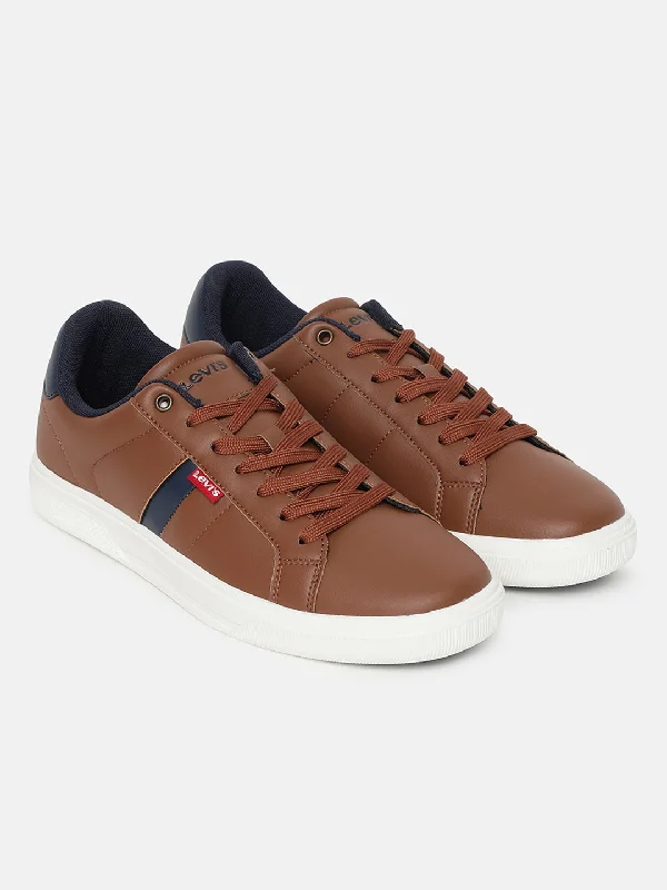 Polished Look Men's Brown Colorblock Shoes
