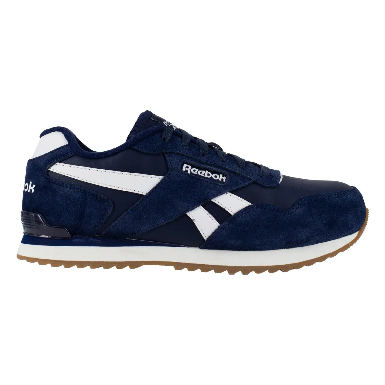 Ultra Sleek Harman Composite-Toe Athletic Work Shoe Navy/White