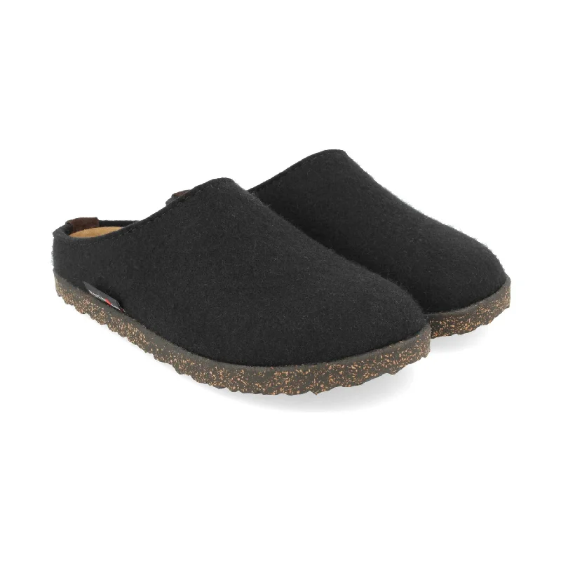 Fashionable Silhouette Haflinger Manhattan Slippers - Black