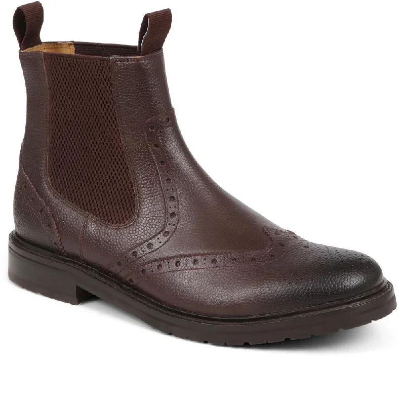 Luxe Styling Desborough Leather Chelsea Boots - DESBOROUGH2 / 324 340