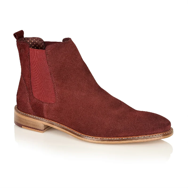Urban Flair Hamilton Suede Chelsea Boot Bordo