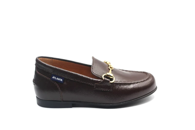 Couture Inspired Atlanta Dark Brown Buckle Loafer