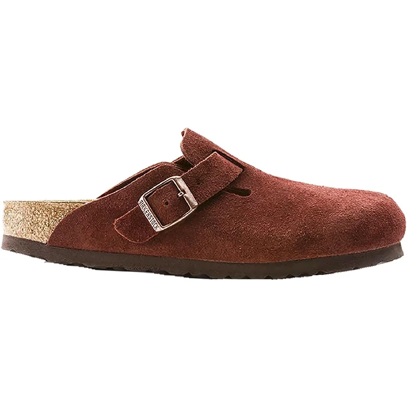 Urban Flair Women's Birkenstock Boston Soft Footbed Port Suede
