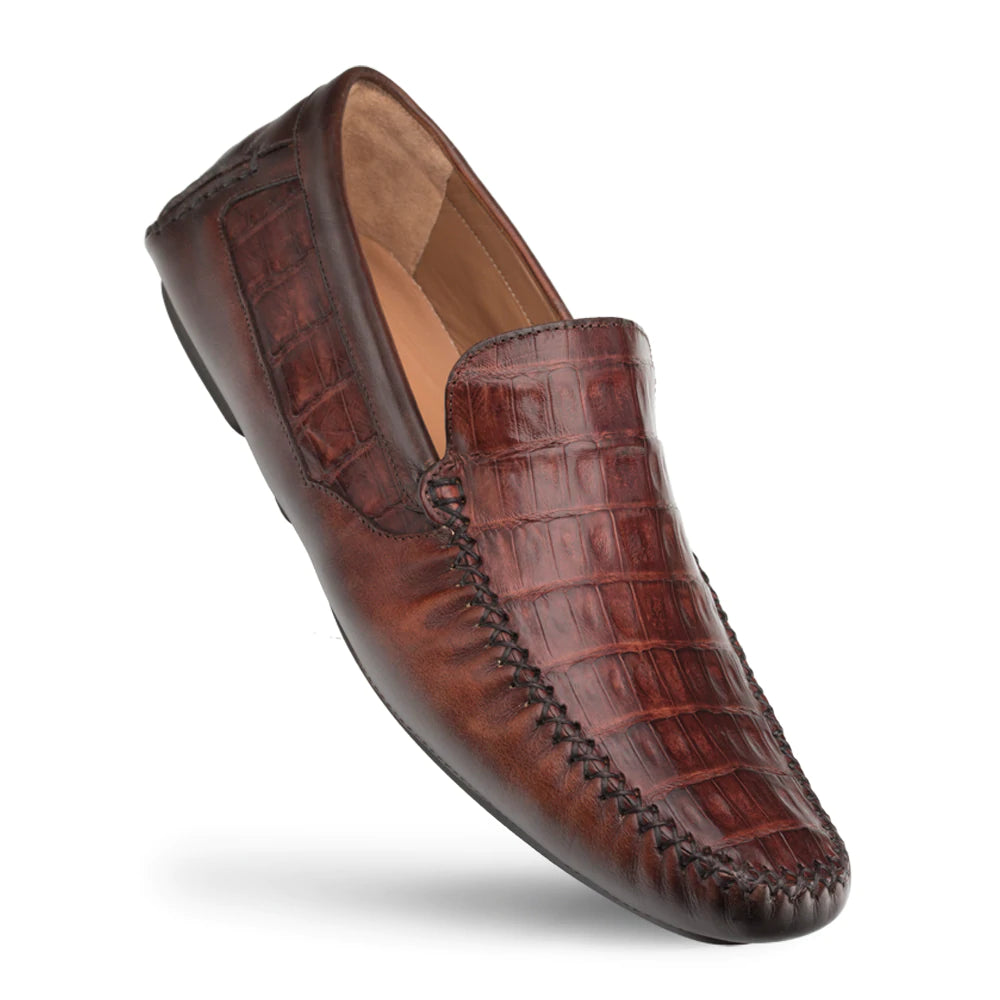 Minimal Statement CROCODILE/LEATHER DRIVING MOCCASIN