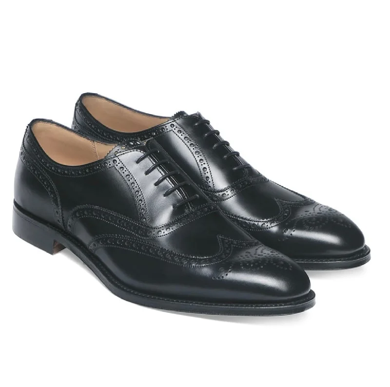 Luxe Influence Cheaney Broad II Oxford Brogue in Black Calf Leather