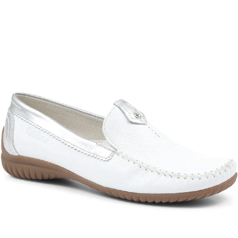 Sleek Structure Wide Fit California Leather Moccasin - GAB29566 / 314 654