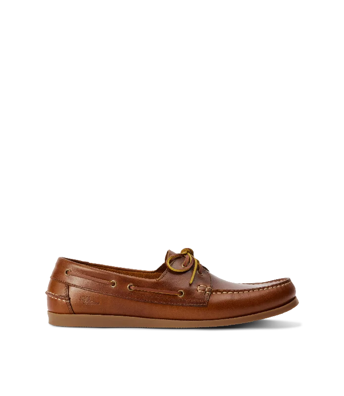 Sleek Sophistication R.M.Williams - Islet Leather Moccasin Boat Shoe - Tan