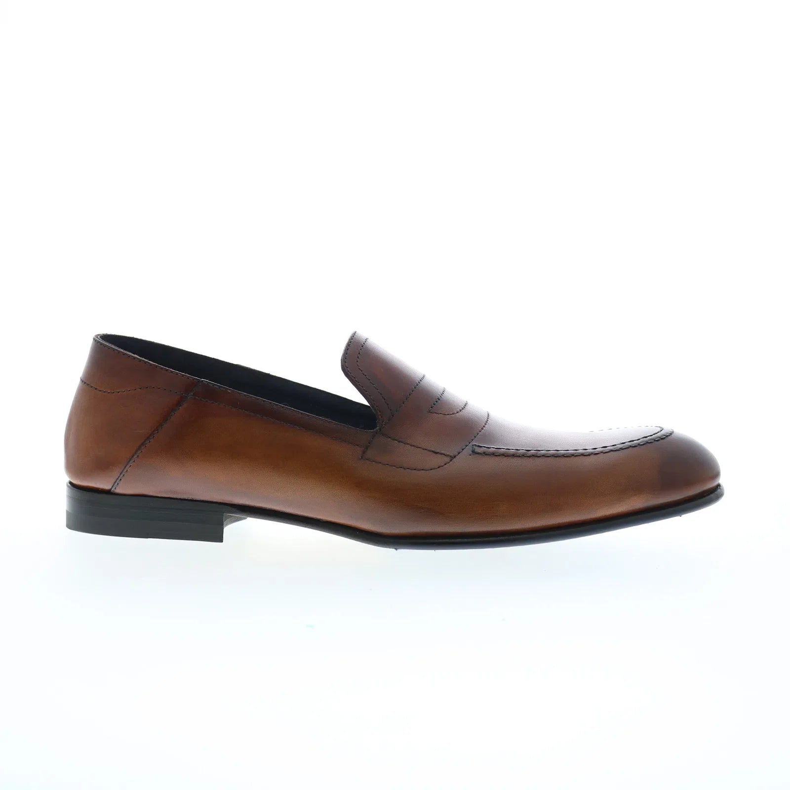Luxe Feel Di Bianco Nerano Sella Mens Brown Leather Loafers & Slip Ons Casual Shoes