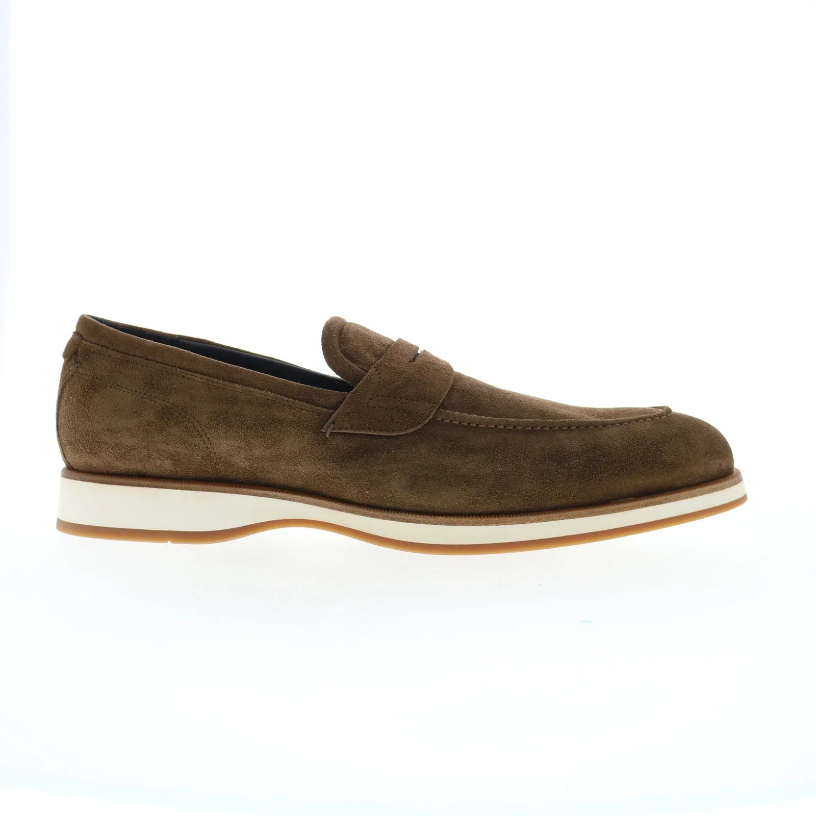 Monochrome Appeal Di Bianco Brera Classic Suede Mens Brown Loafers & Slip Ons Penny Shoes