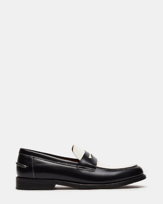 Luxury Statement NATAN BLACK/WHITE LEATHER